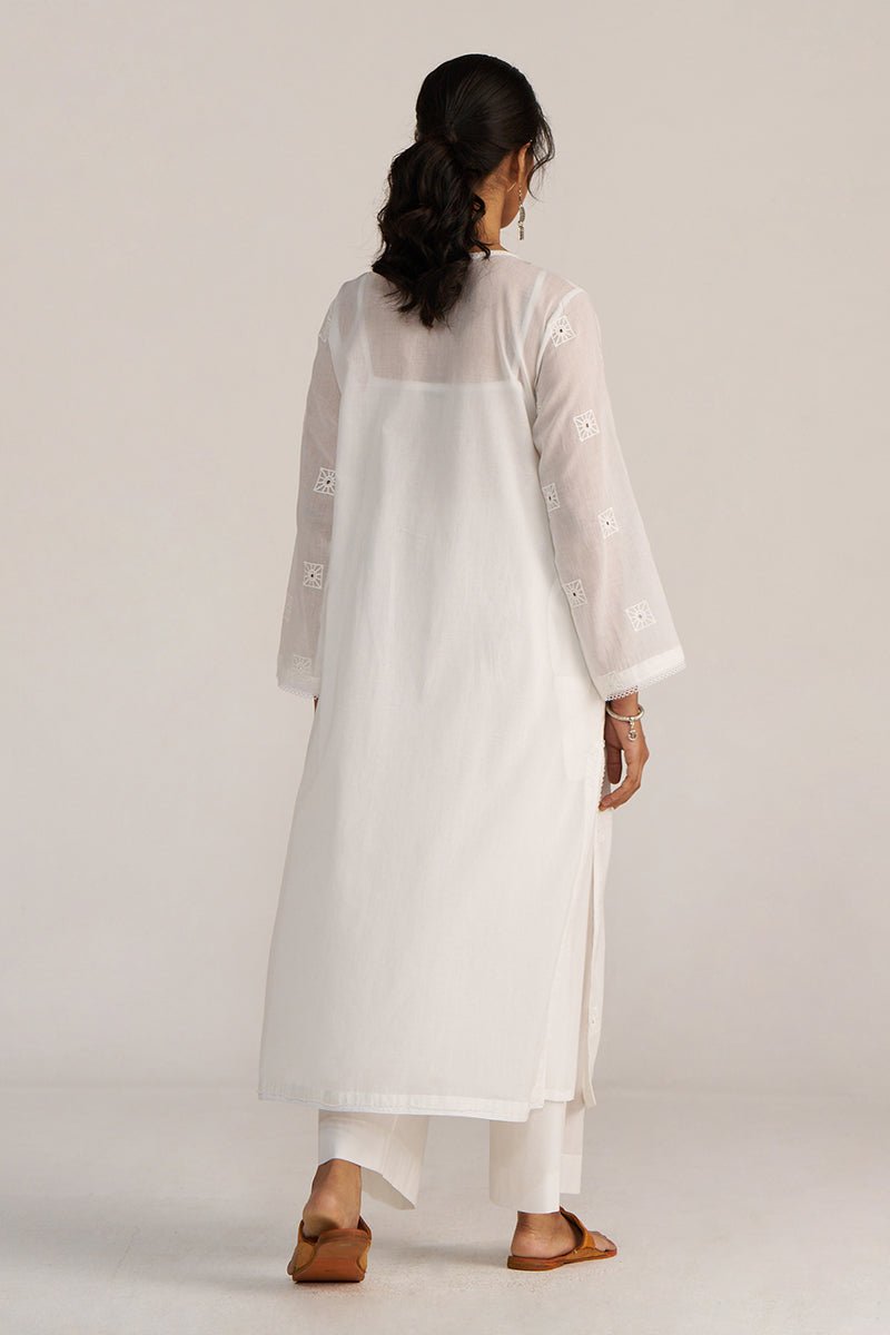 White Embroidered Co-ord Set