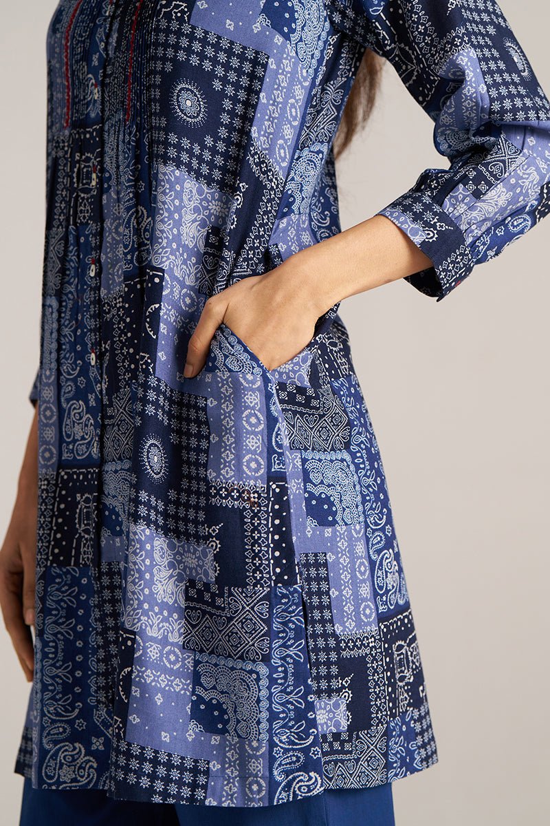 Blue Print Cotton Co-ord Set