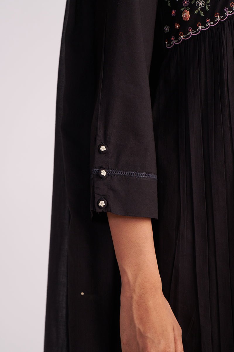 Black Embroidered Kurta Set