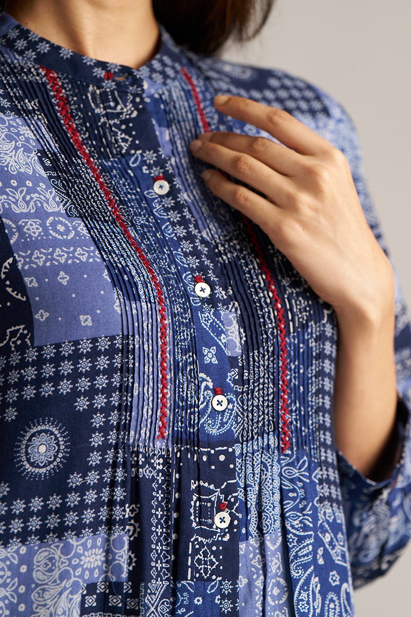 Blue Print Cotton Co-ord Set