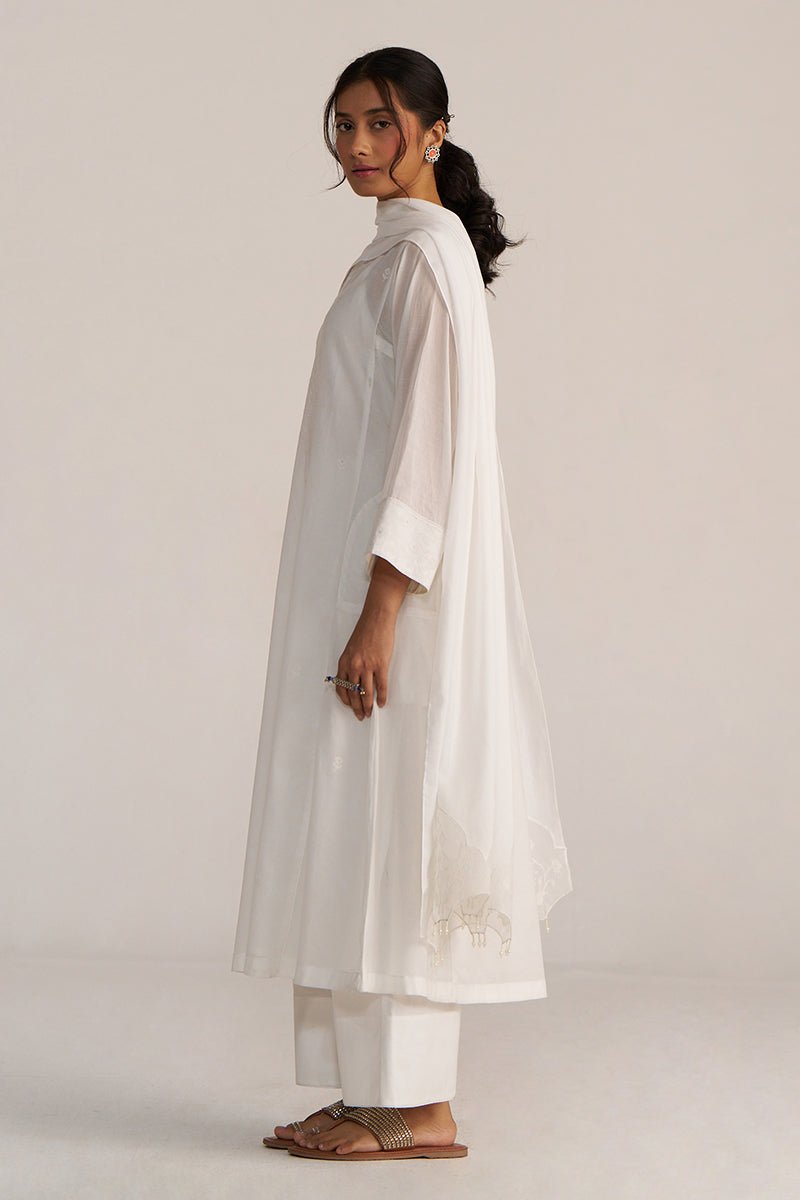 White Embroidered Kurta Set