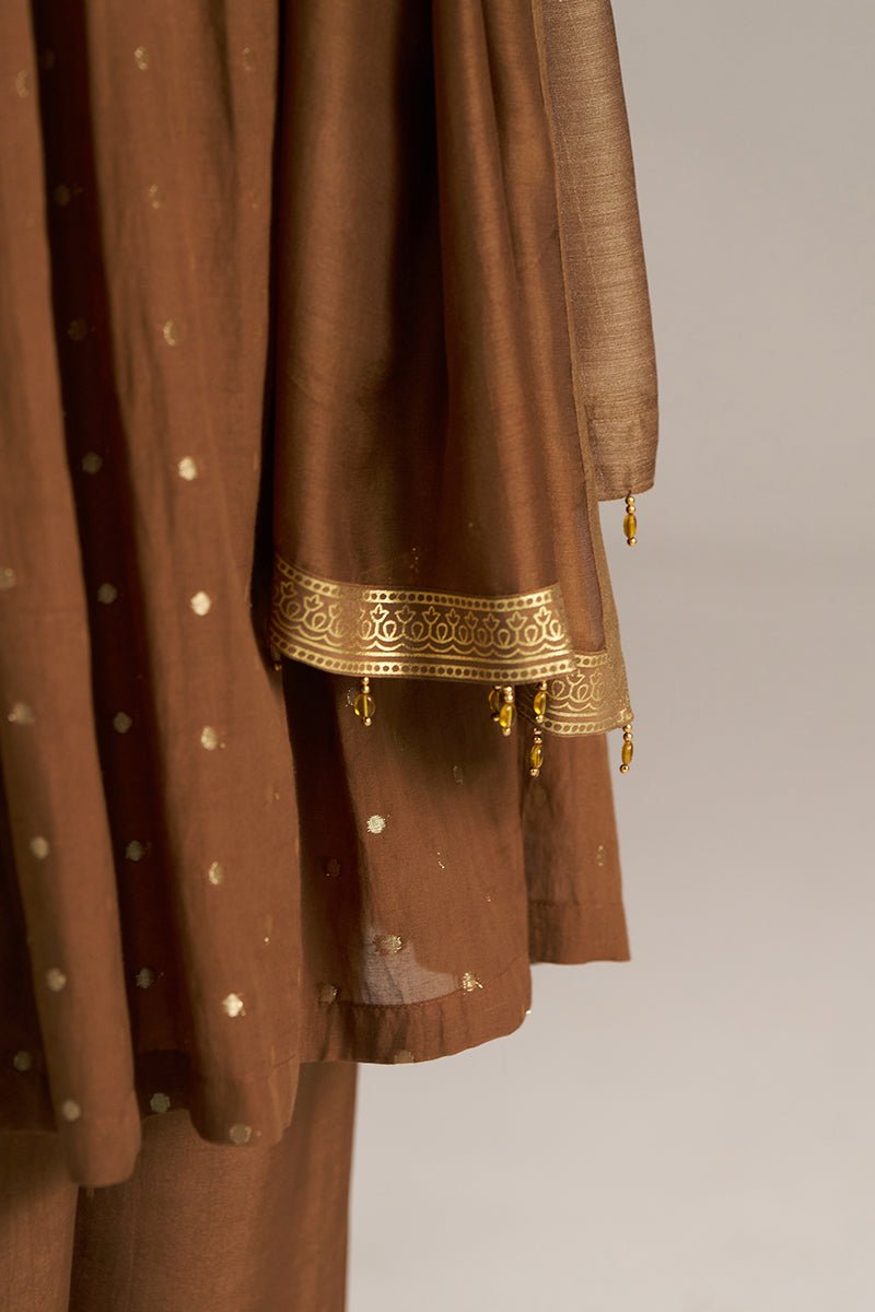 Toffee Zari Woven Festive Kurta Set
