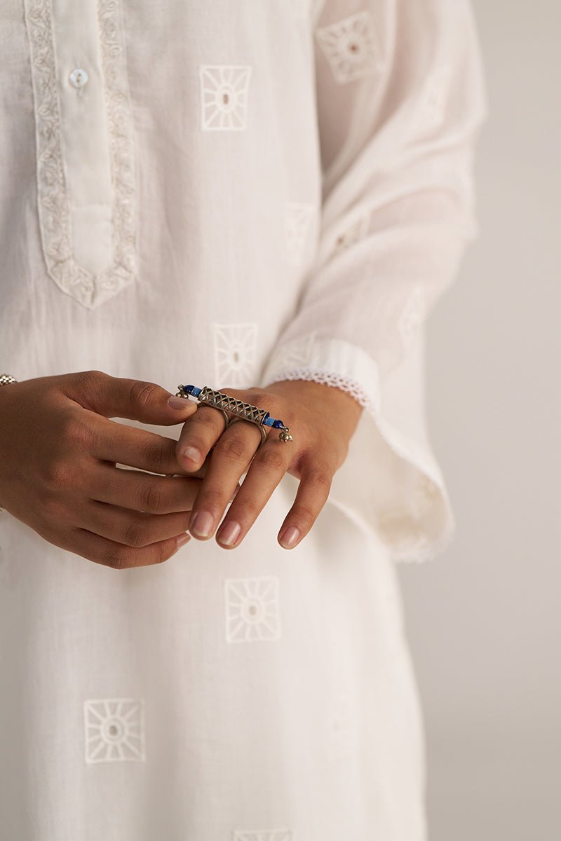 White Embroidered Co-ord Set