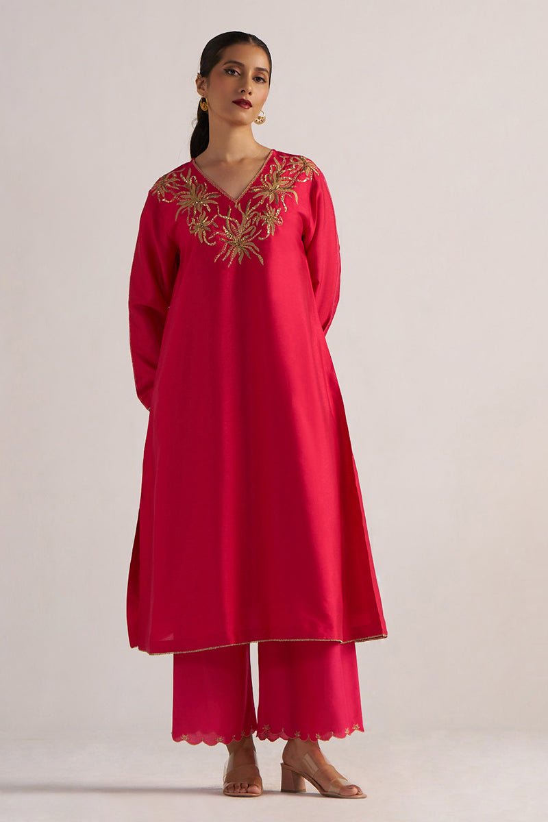 Virtual Pink Festive Co-ord Set