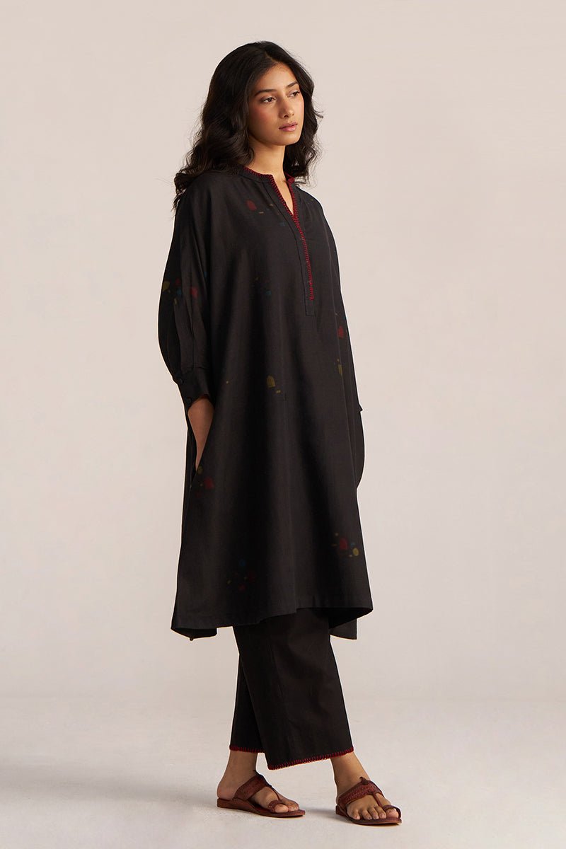 Black Multi-Colour Woven Co-ord Set