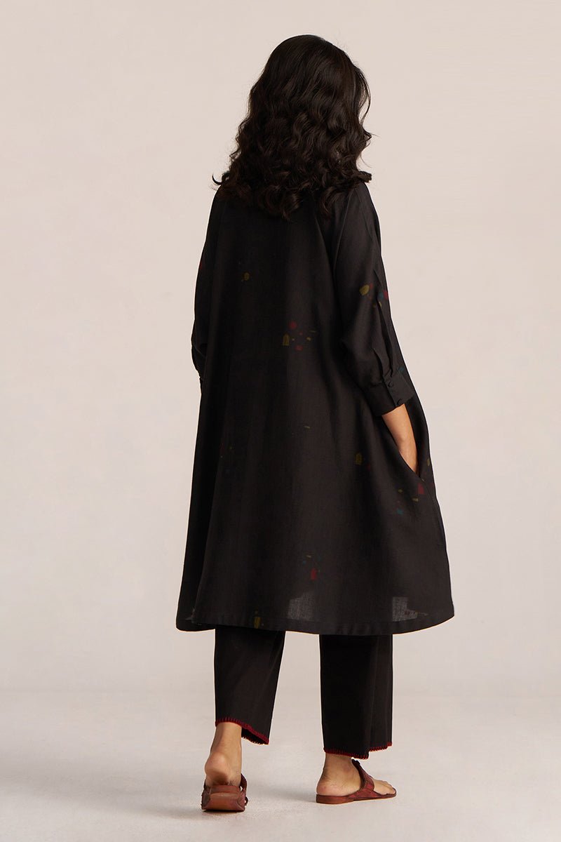 Black Multi-Colour Woven Co-ord Set