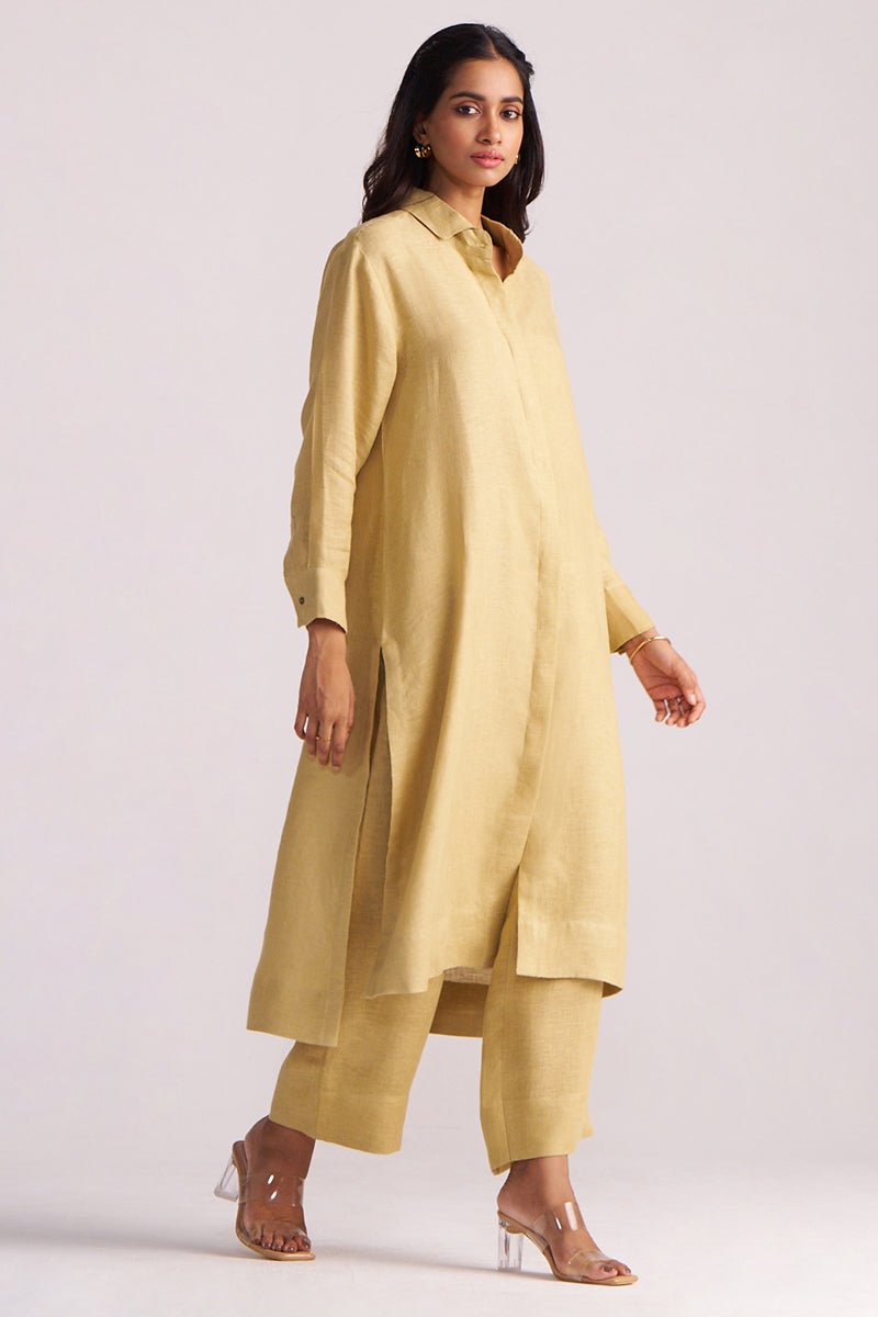 Fall Leaf Pure Linen Co-ord Set