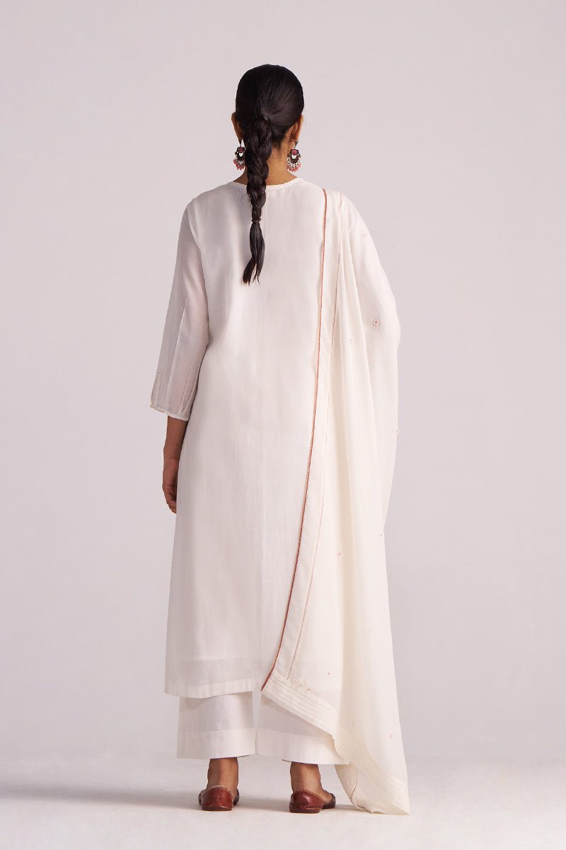 Ivory Embroidered Kurta Set