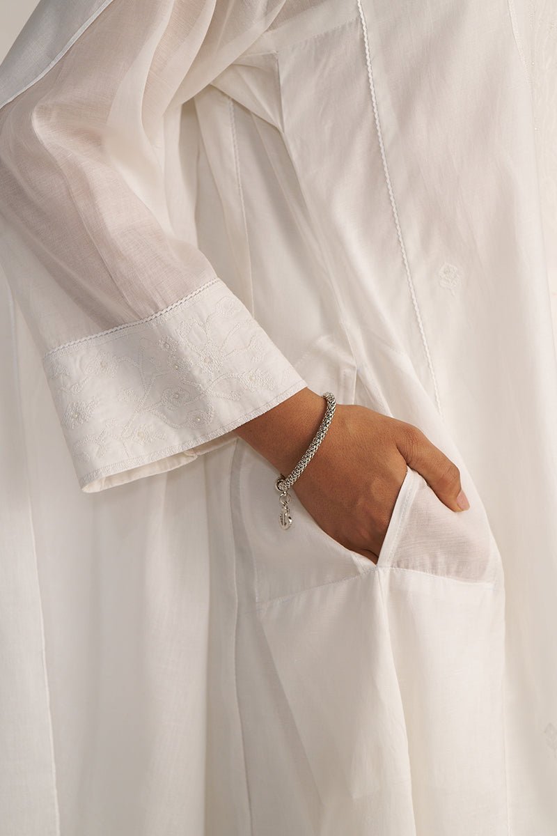 White Embroidered Kurta Set