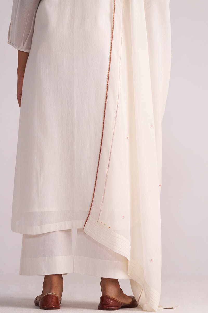 Ivory Embroidered Kurta Set