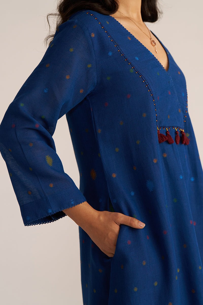 Blue Woven Cotton Co-ord Set