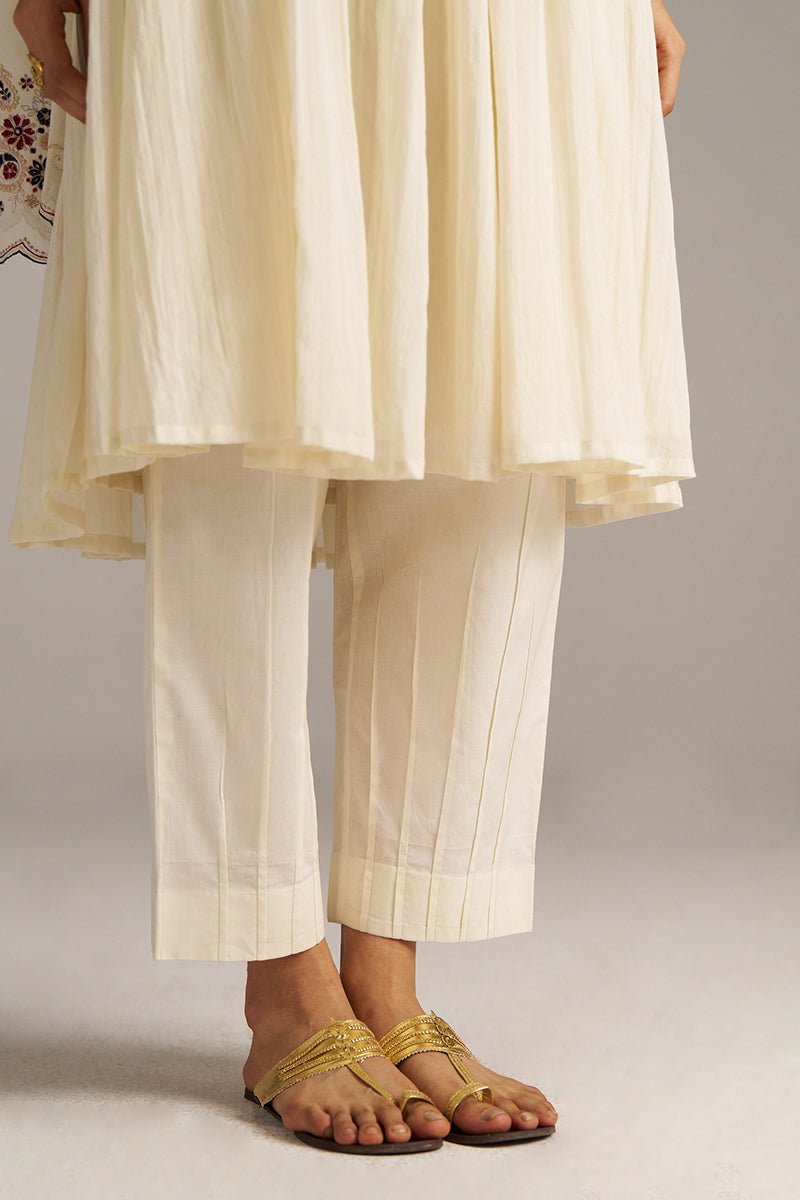 Ivory Mul-Cotton Festive Kurta Set