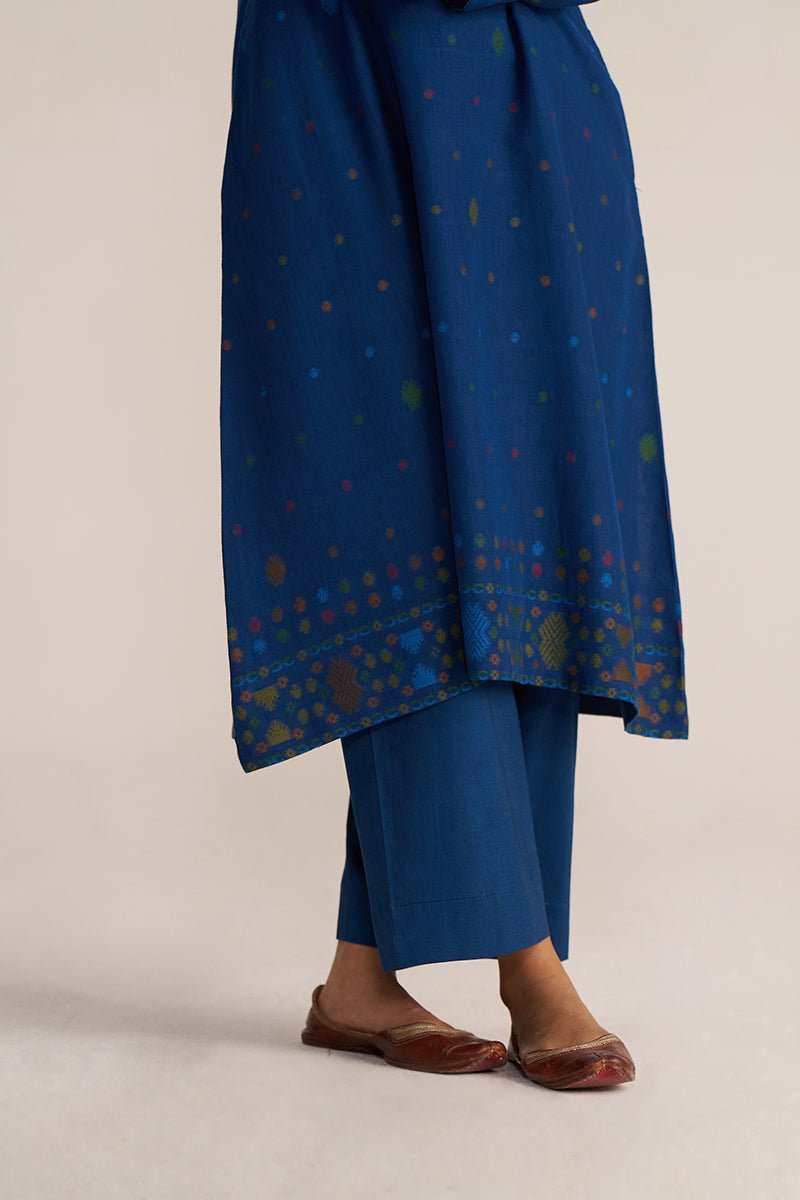 Blue Woven Cotton Co-ord Set