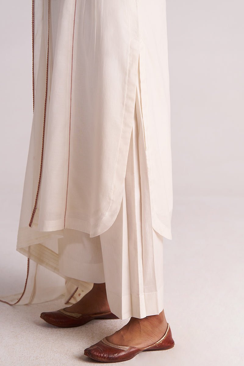 Ivory Embroidered Kurta Set