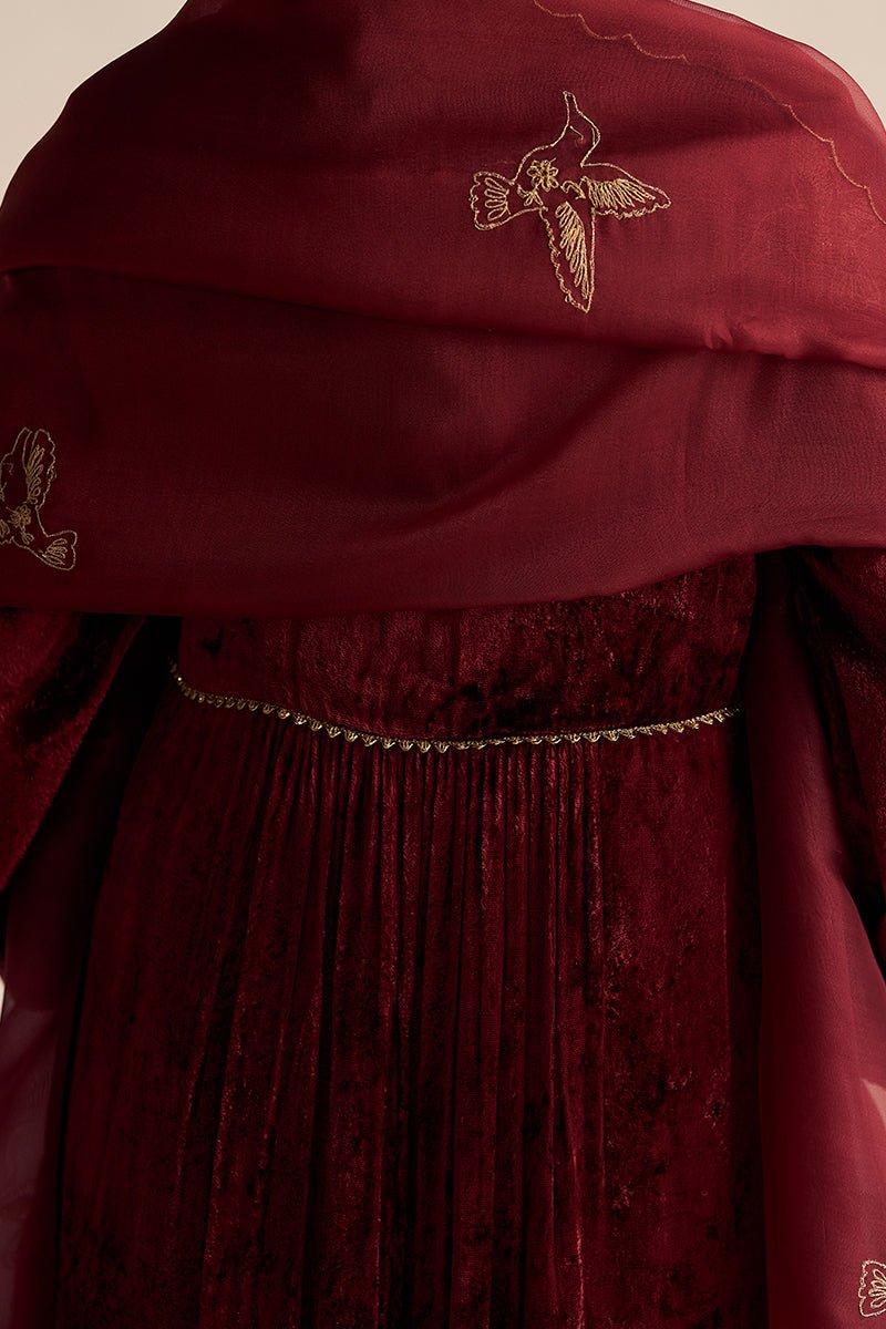 Sun-Dried Tomato Velvet Festive Kurta Set