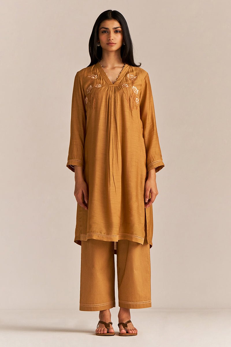 Cinnamon Embroidered Co-ord Set