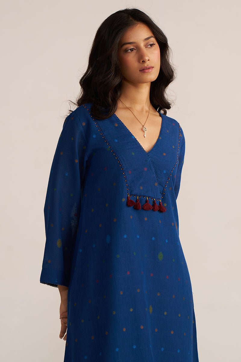 Blue Woven Cotton Co-ord Set