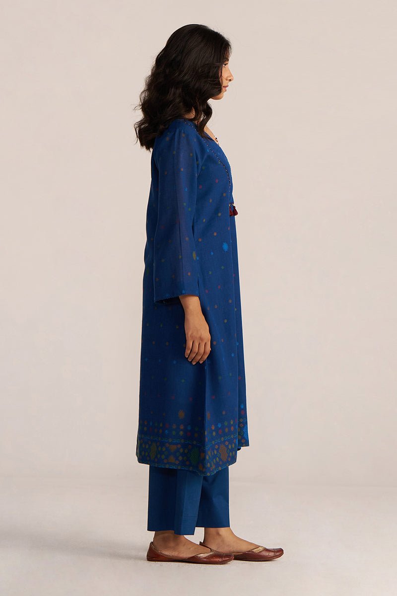 Blue Woven Cotton Co-ord Set