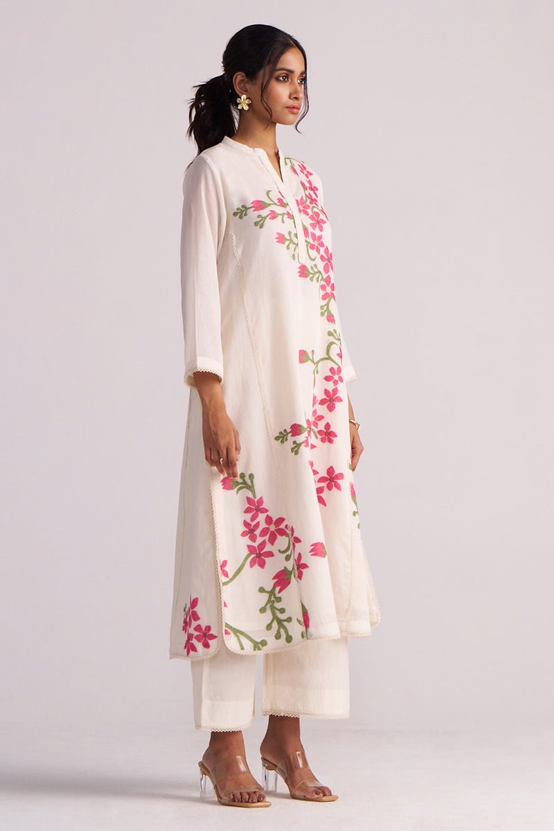 Ivory Woven Pure Cotton Co-ord Set