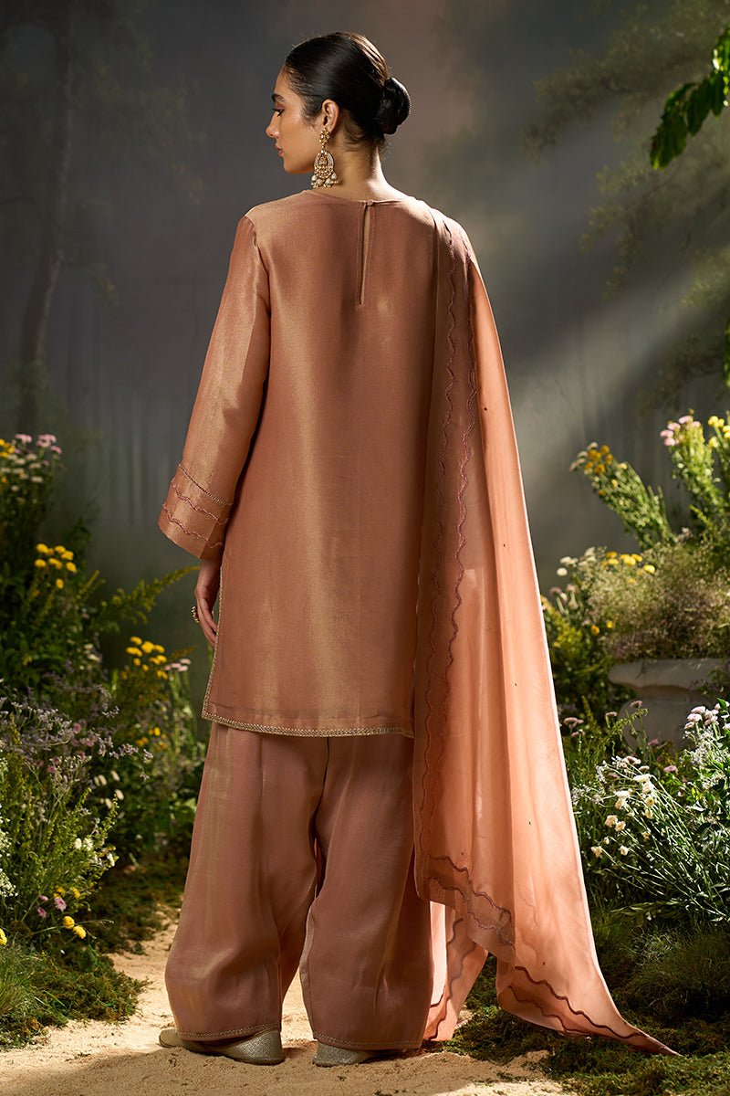 Rose Dawn Tissue Silk Festive Kurta Set