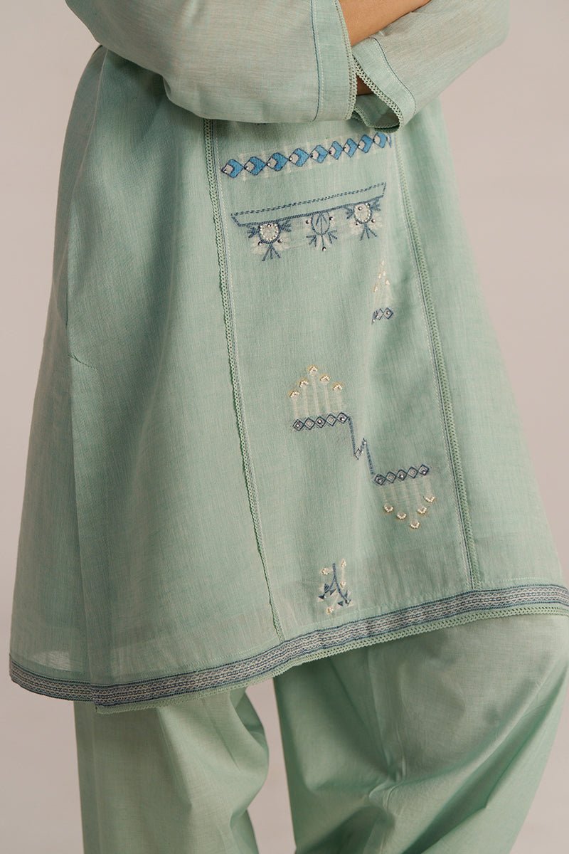 Aqua Woven Cotton Co-ord Set