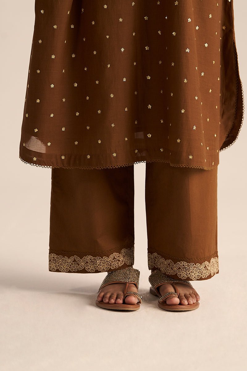 Toffee Embroidered Festive Co-ord Set