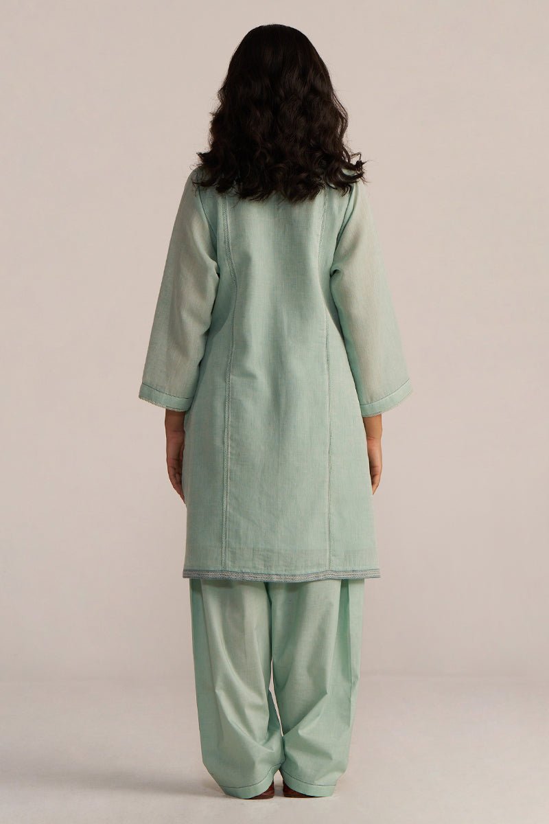 Aqua Woven Cotton Co-ord Set