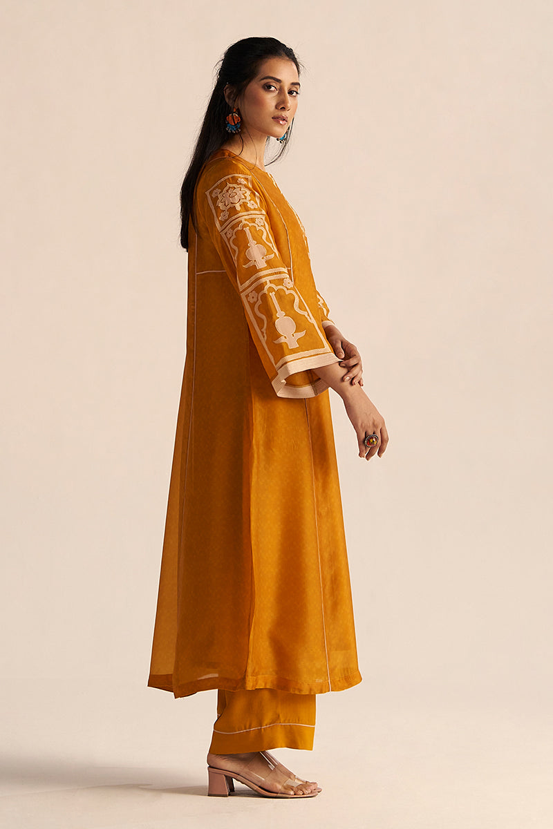 Nugget Yellow Silk Co-ord Set