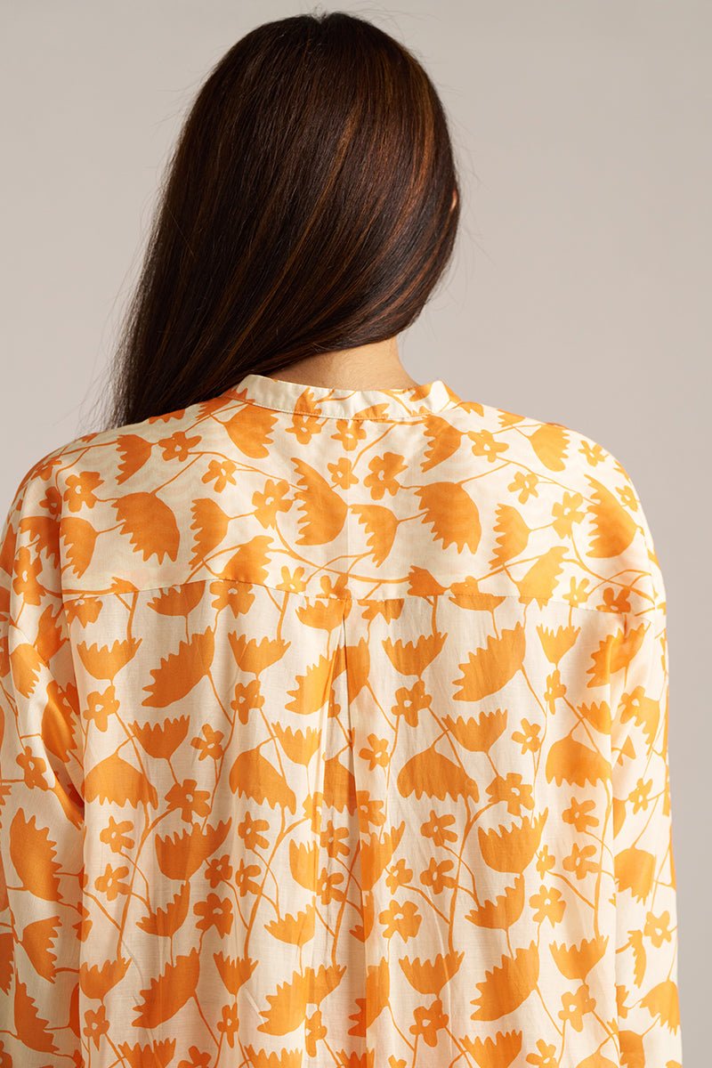 Celosia Orange and Cream Print Co-ord Set