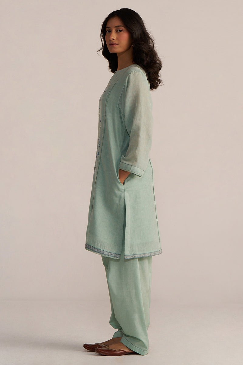 Aqua Woven Cotton Co-ord Set