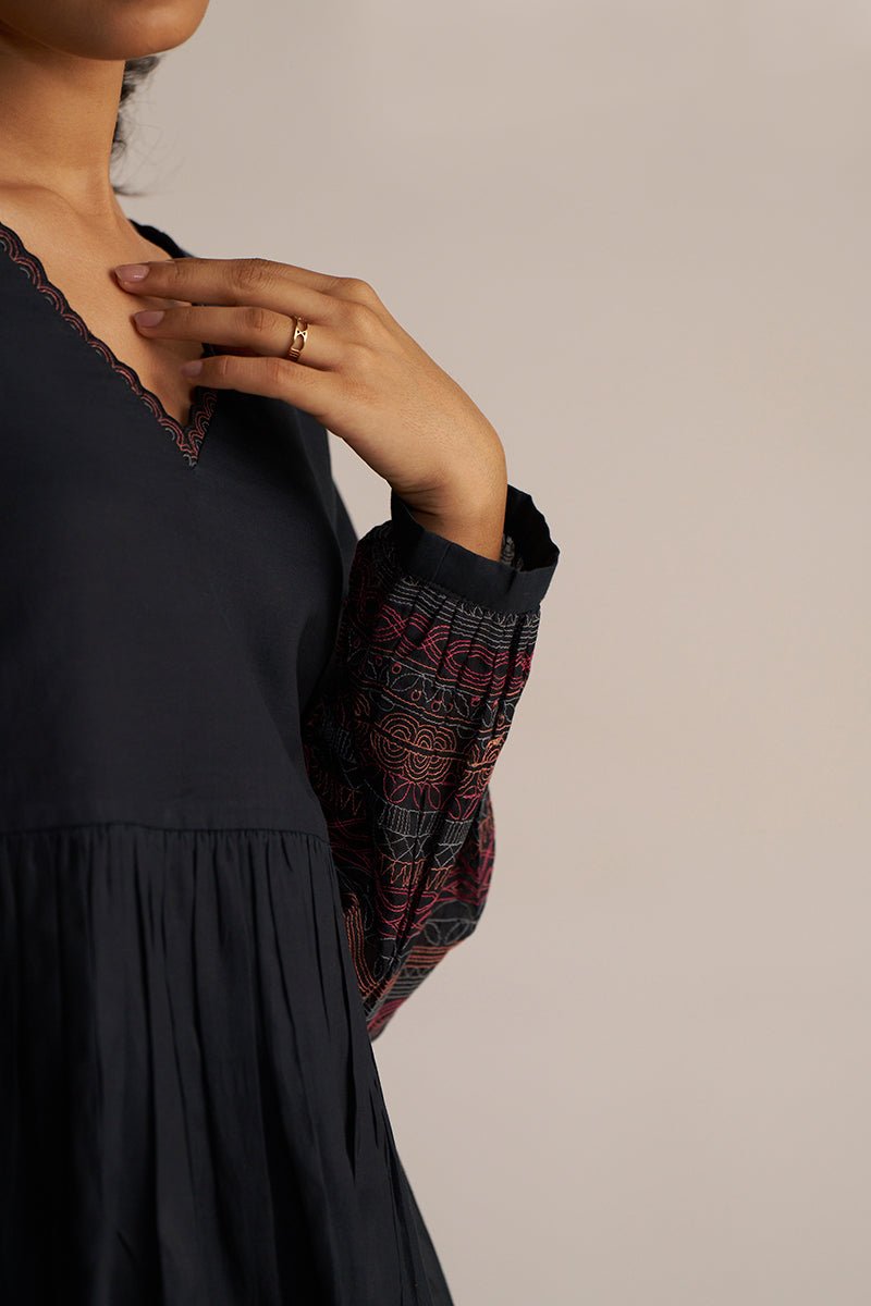 Black Embroidered Co-ord Set