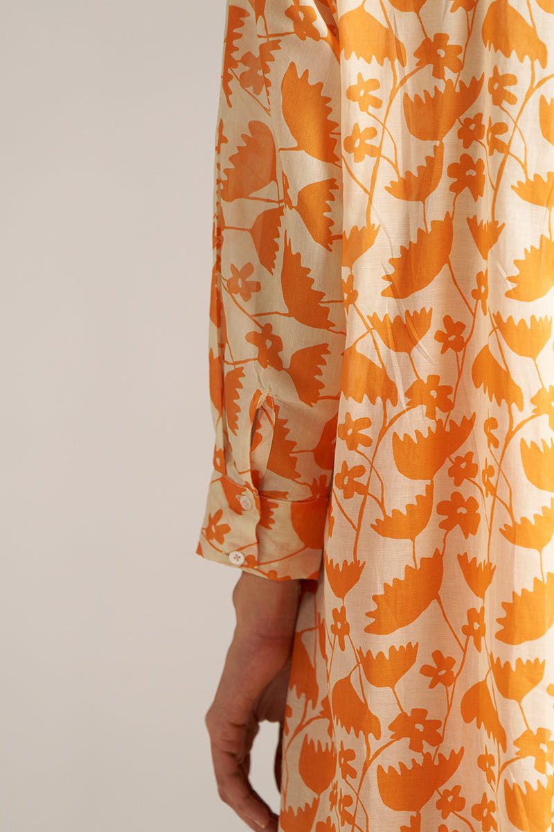 Celosia Orange and Cream Print Co-ord Set