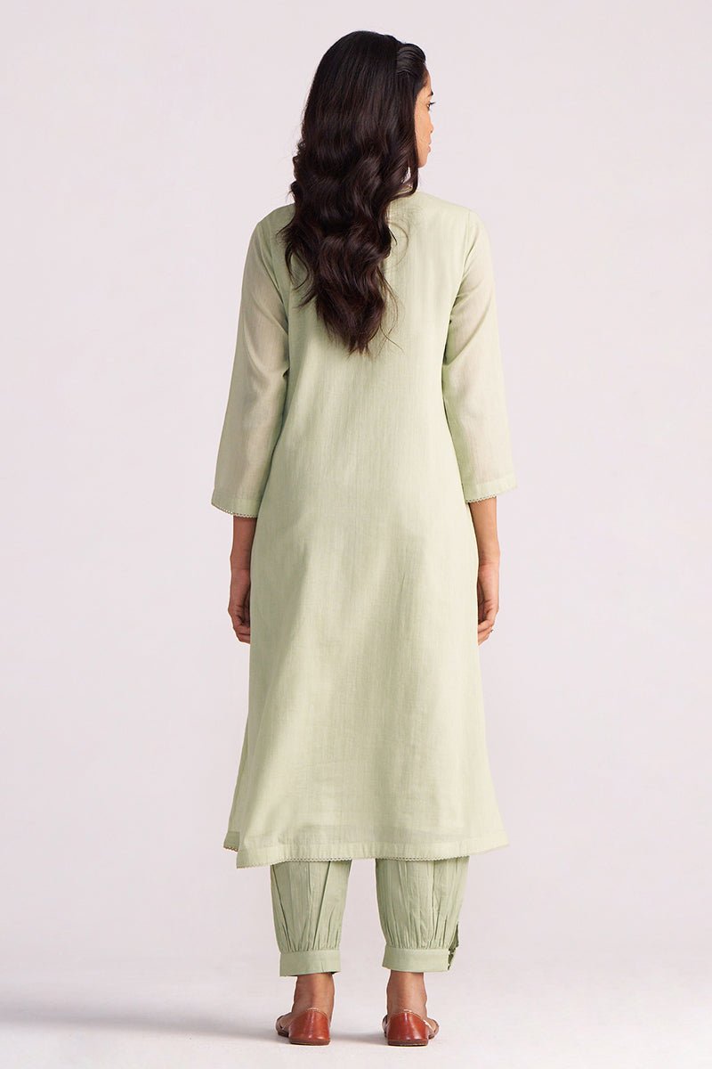 Quient Green Mul-Mul Co-ord Set