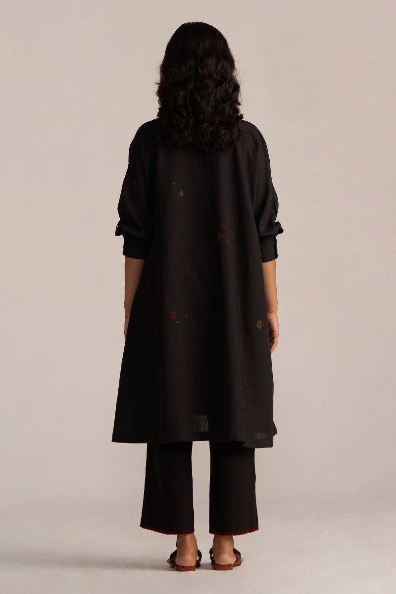 Black Multi-Colour Woven Co-ord Set