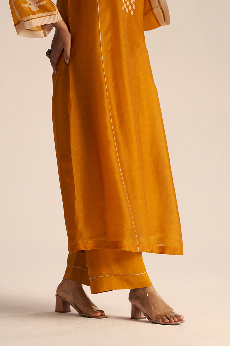 Nugget Yellow Silk Co-ord Set