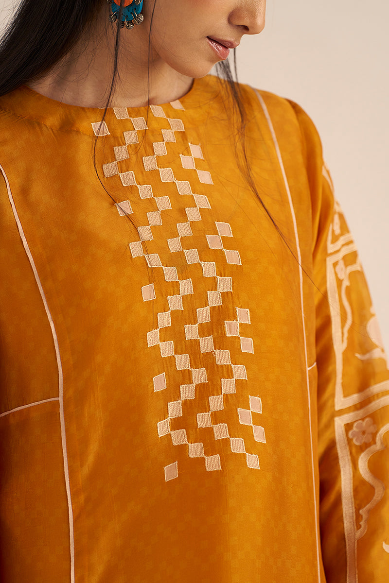 Nugget Yellow Silk Co-ord Set