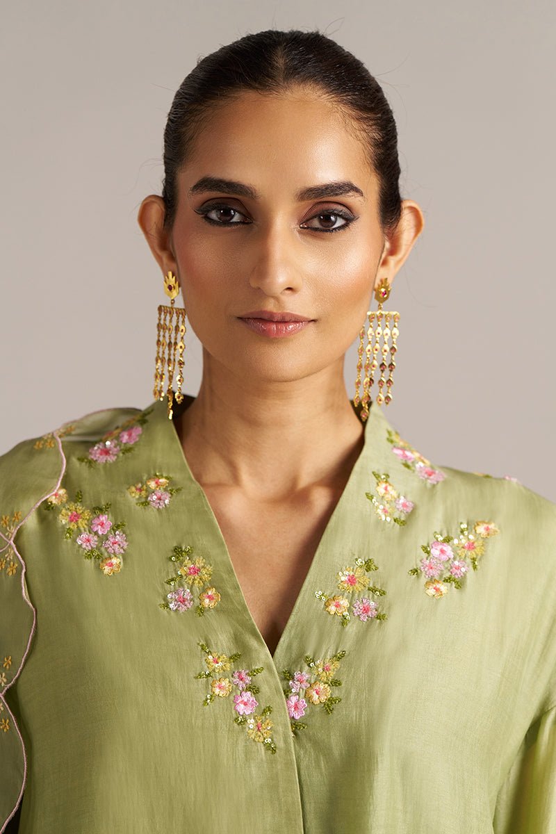Winter Pear Bemberg Silk Festive Kurta Set