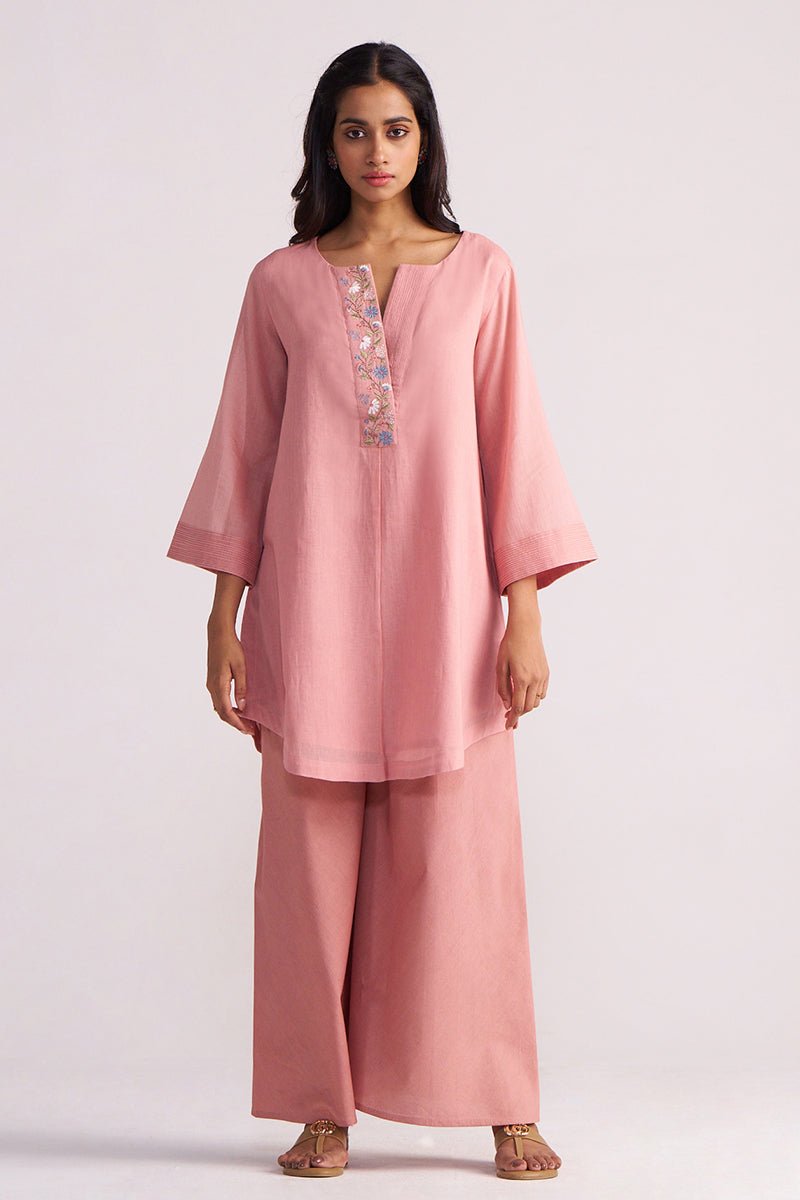 Rose Tan Mul-Mul Co-ord Set