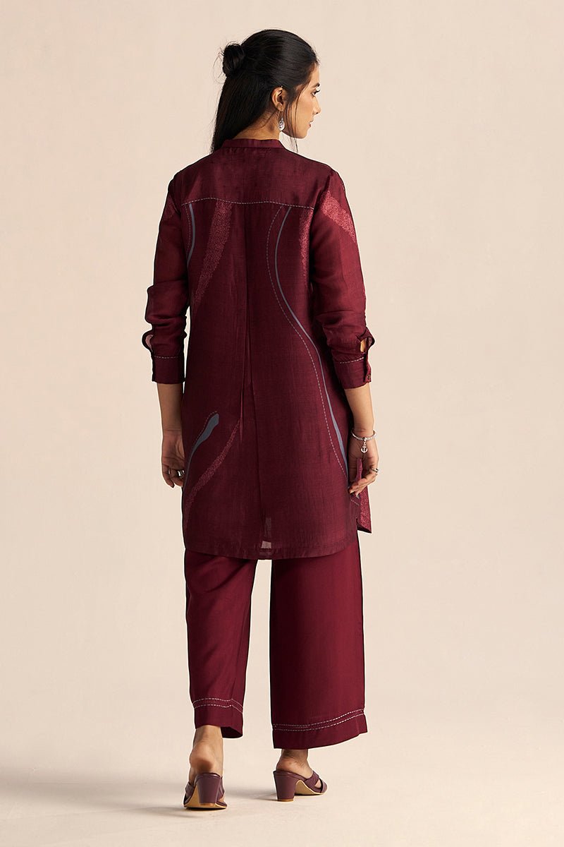 Cordovan Silk Co-ord Set