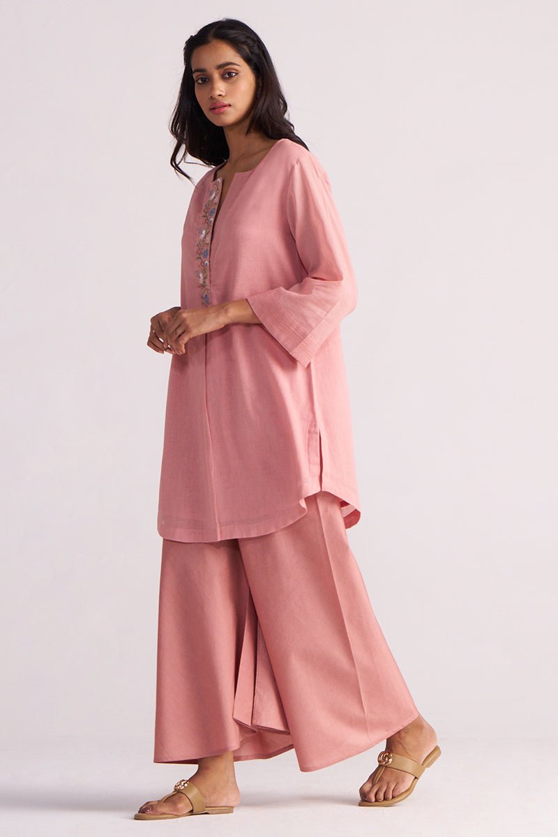 Rose Tan Mul-Mul Co-ord Set