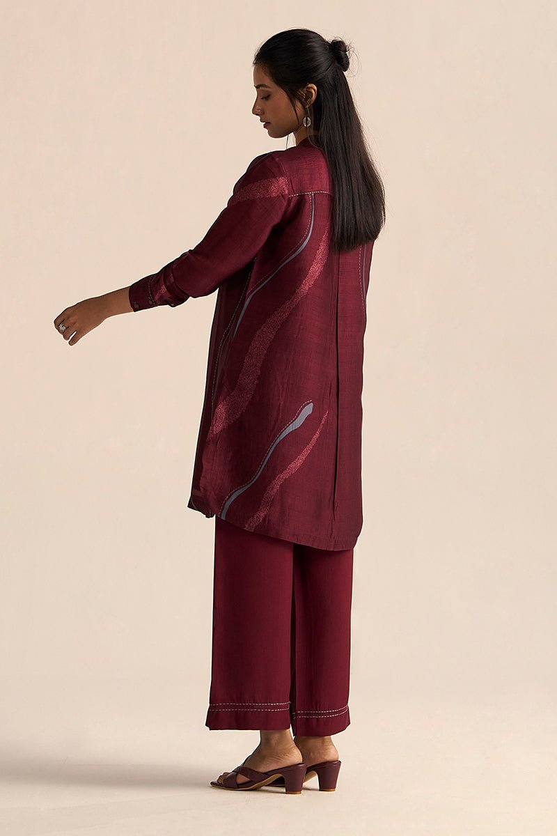 Cordovan Silk Co-ord Set