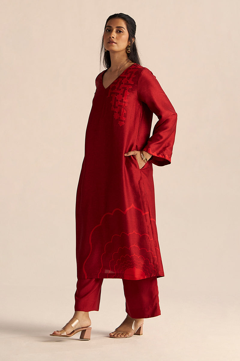 Chilli Pepper Silk Co-ord Set