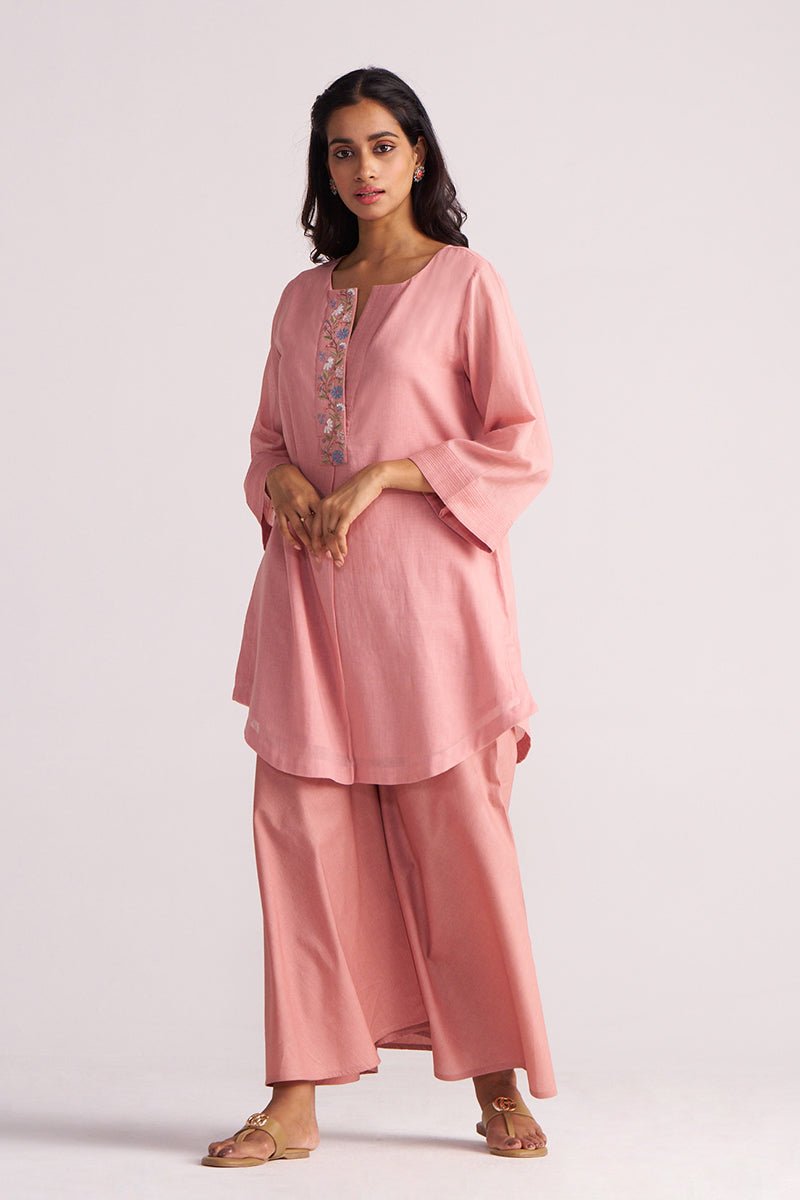 Rose Tan Mul-Mul Co-ord Set