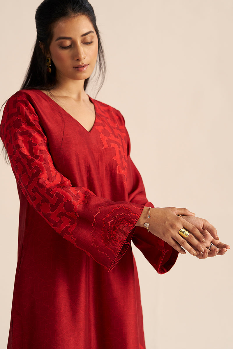 Chilli Pepper Silk Co-ord Set