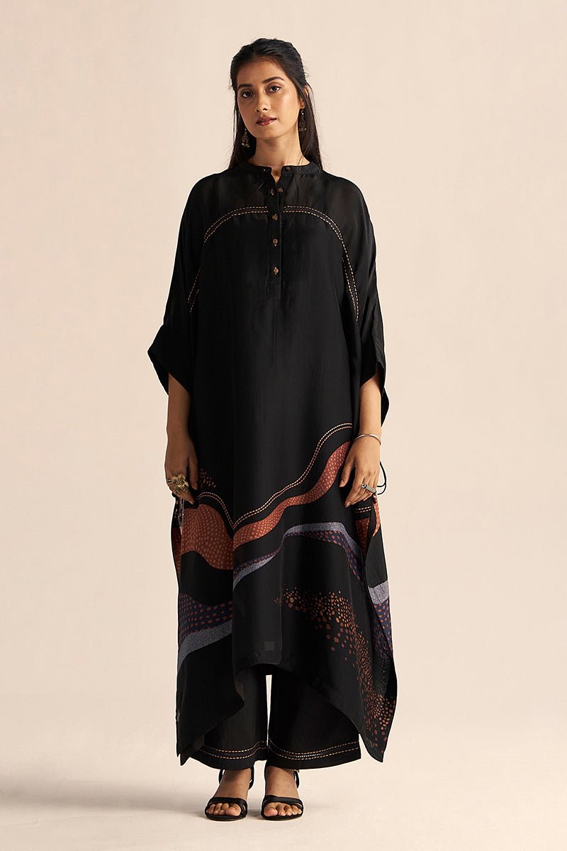 Black Silk Co-ord Set