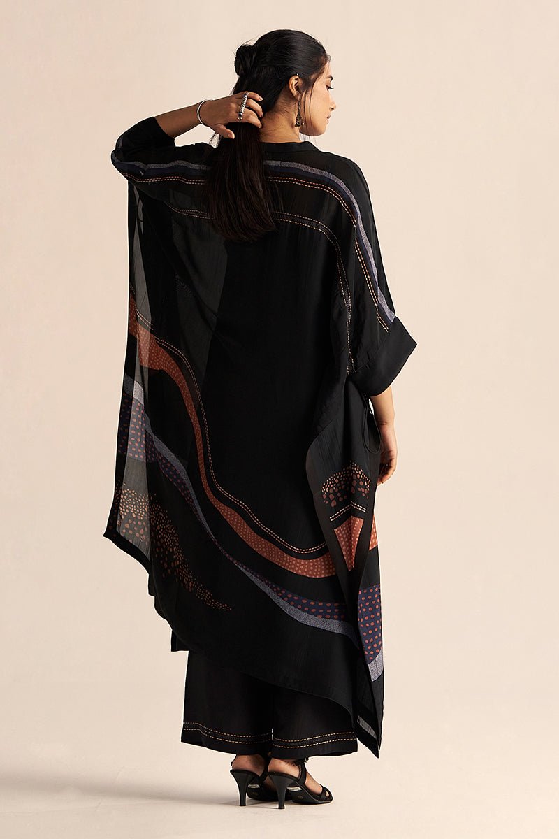 Black Silk Co-ord Set