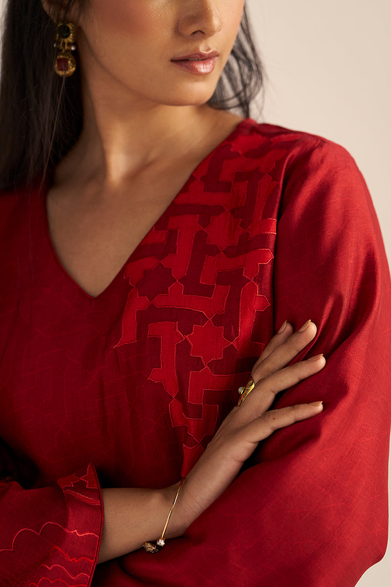 Chilli Pepper Silk Co-ord Set