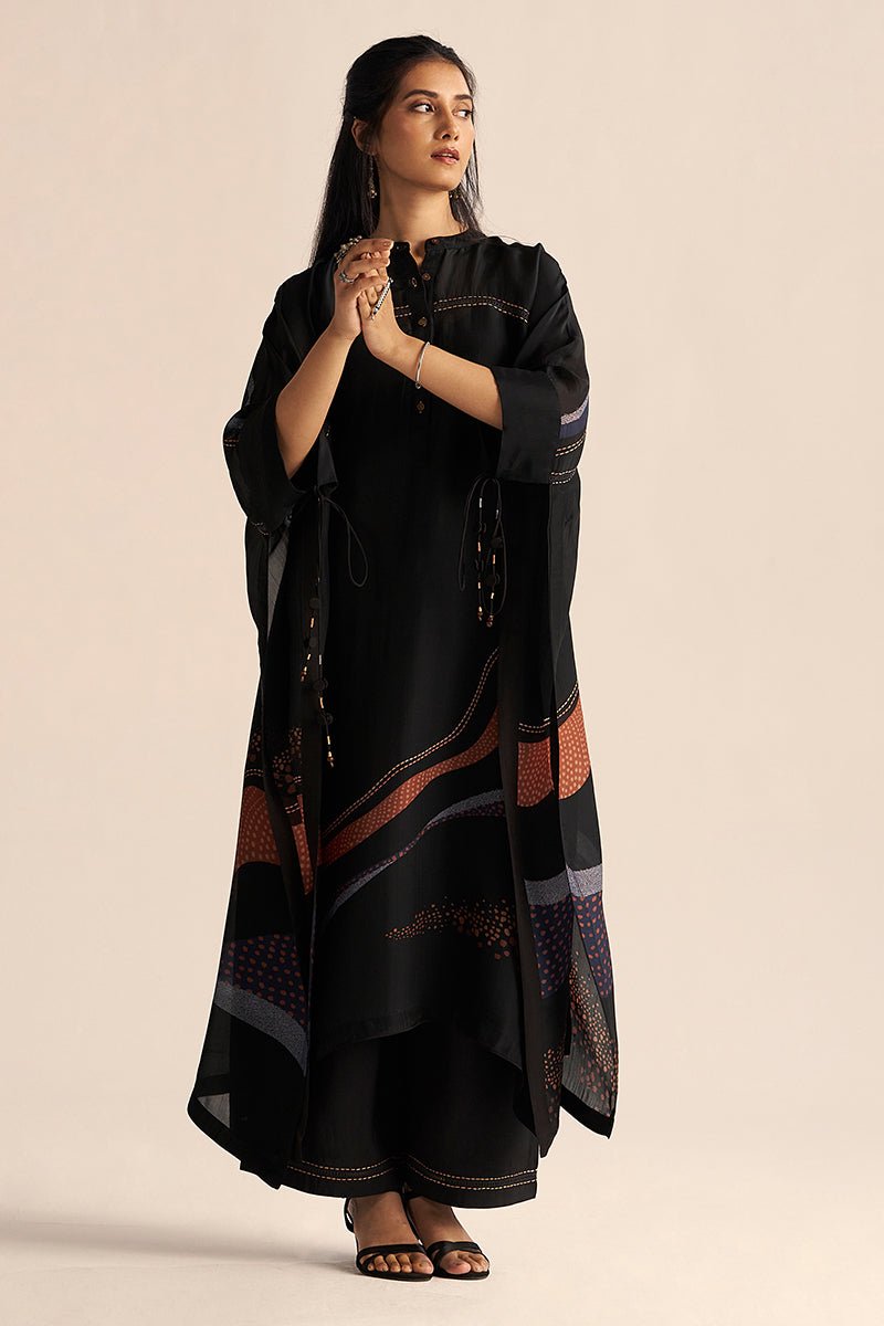 Black Silk Co-ord Set