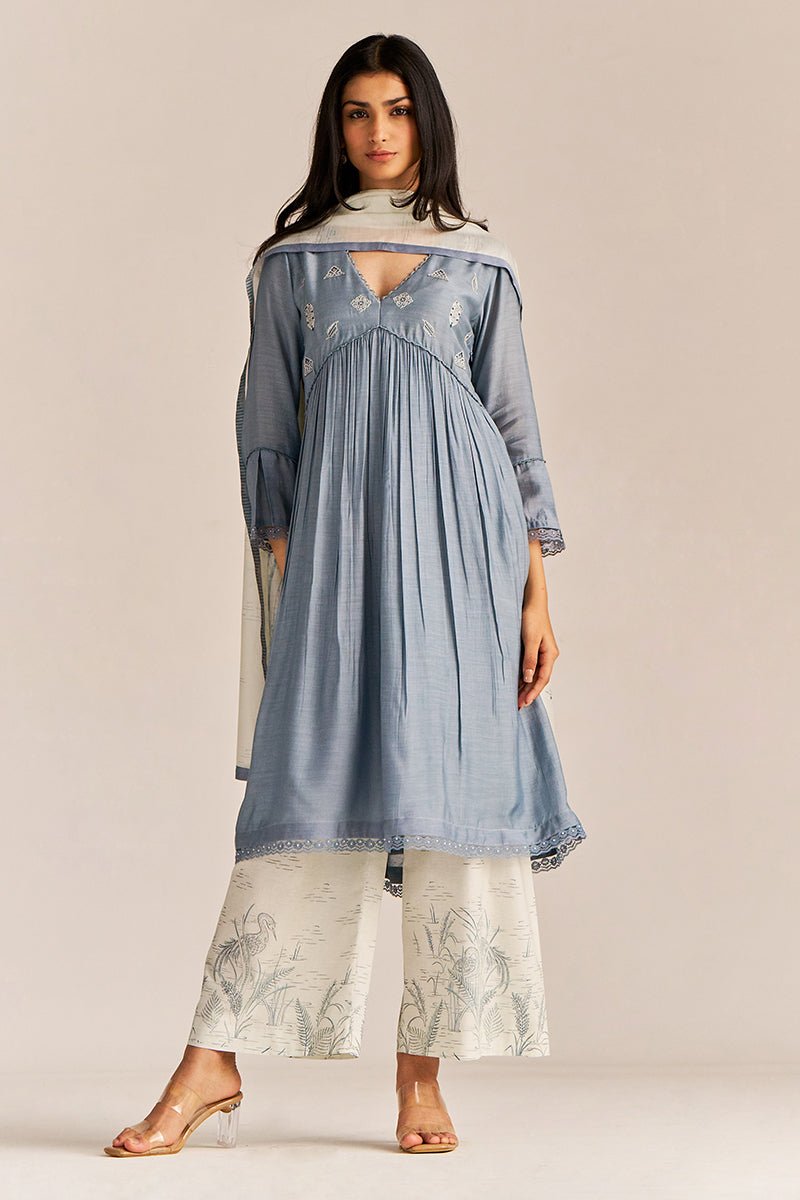 Stone Grey Kurta Set