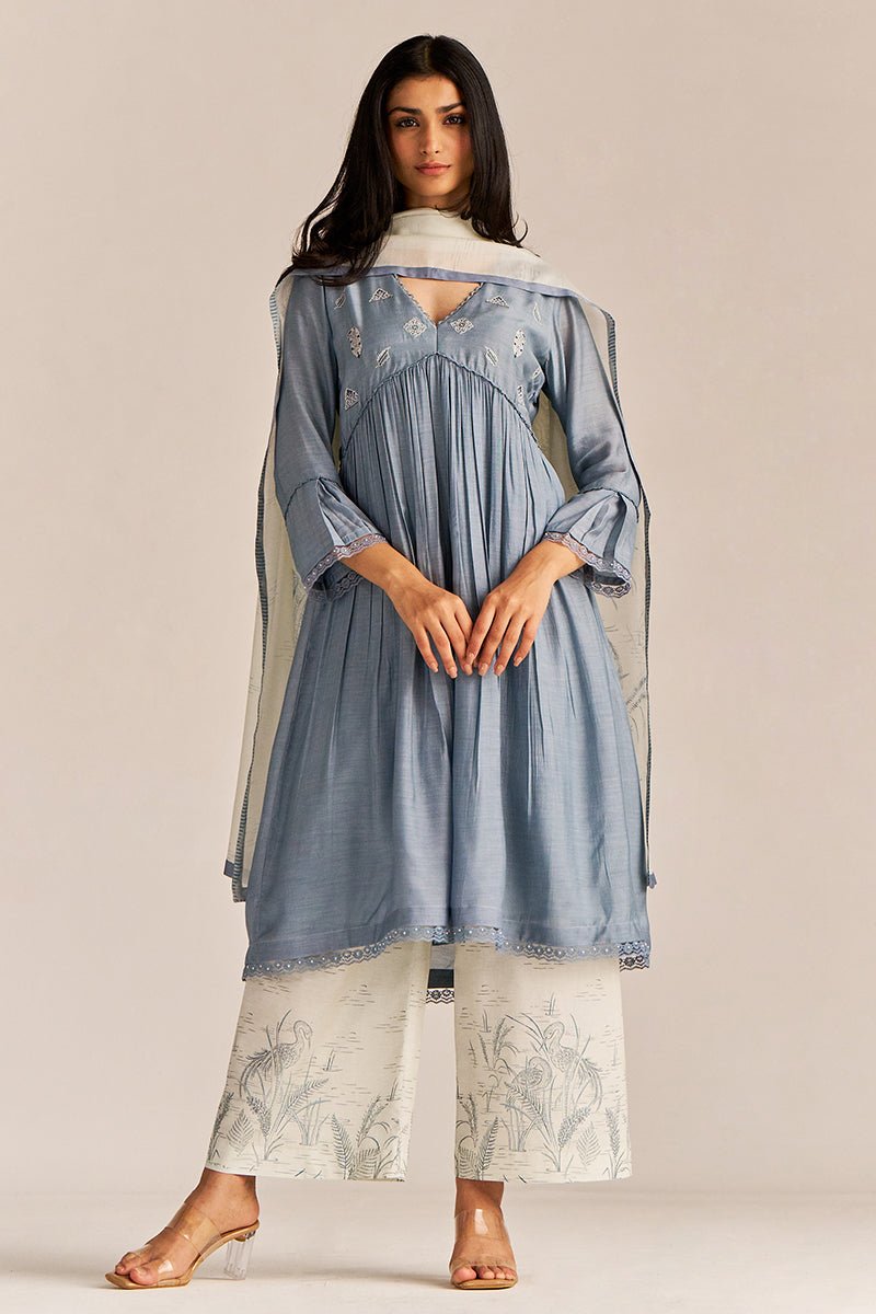 Stone Grey Kurta Set